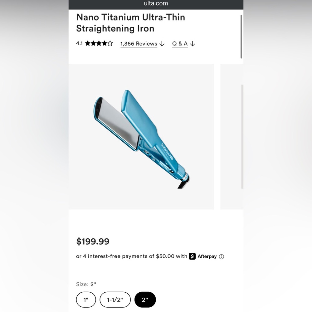 BaBylissPRO Titanium Hair Straightener